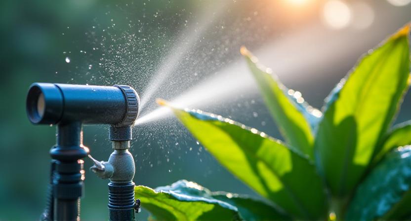 Dettaglio impianto irrigazione moderno